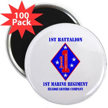HQC1MR - M01 - 01 - HQ Coy - 1st Marine Regiment with Text - 2.25" Magnet (100 pack)